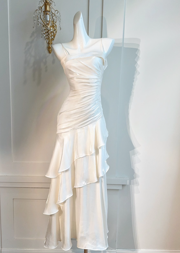 Birthday Party Dresses Under $160??White Ruffled Layered Fairytale Graduation Prom Dresses HZ1024