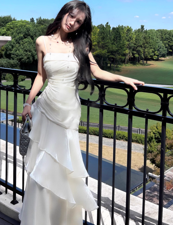 Birthday Party Dresses Under $160??White Ruffled Layered Fairytale Graduation Prom Dresses HZ1024