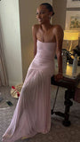 Mermaid Pink Long Prom Dresses Formal Graduation Party Dress Evening Dress HZ1024