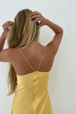 c Yellow Long Sheath Prom Dress With Split HZ1024