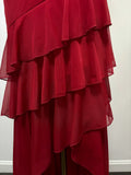 A-line Halter V Neck Chiffon Backless Prom Dress,Bridesmaid Dress With Ankle Length HZ1024