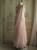 Prom Dresses Under $180||Lovely Pink ??Chiffon Prom Dress Princess Pearls Spaghetti Straps Evening Dresses HZ1024