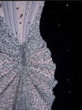 Gown?? Off The Shoulder Tulle Sequins Long Prom Dress for Formal Events &Quinceanera HZ1024