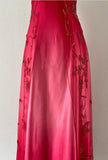 Vintage Prom Dress Under $170??Gorgeous Spaghetti Straps Beading Applique Gradient Blue Sleeveless Long Evening Dress HZ1024
