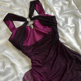 dresses under $160||Elegant Gradient Navy Blue Sheath Spaghetti Straps Sparkling Chiffon Prom Dress for Party HZ1024