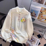 style polo collar sweet loose sweater HZ1024