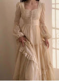 Palace Style Lace Chiffon Prom Dresses Fairytale Birthday Evening Gowns HZ1024