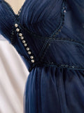 Blue A-Line Short Prom Dresses, Dark Blue Homecoming Dress HZ1024