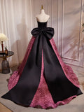 Sweetheart Neck 3D Flower Pink Long Prom Dress, Pink Long Formal Dress HZ1024